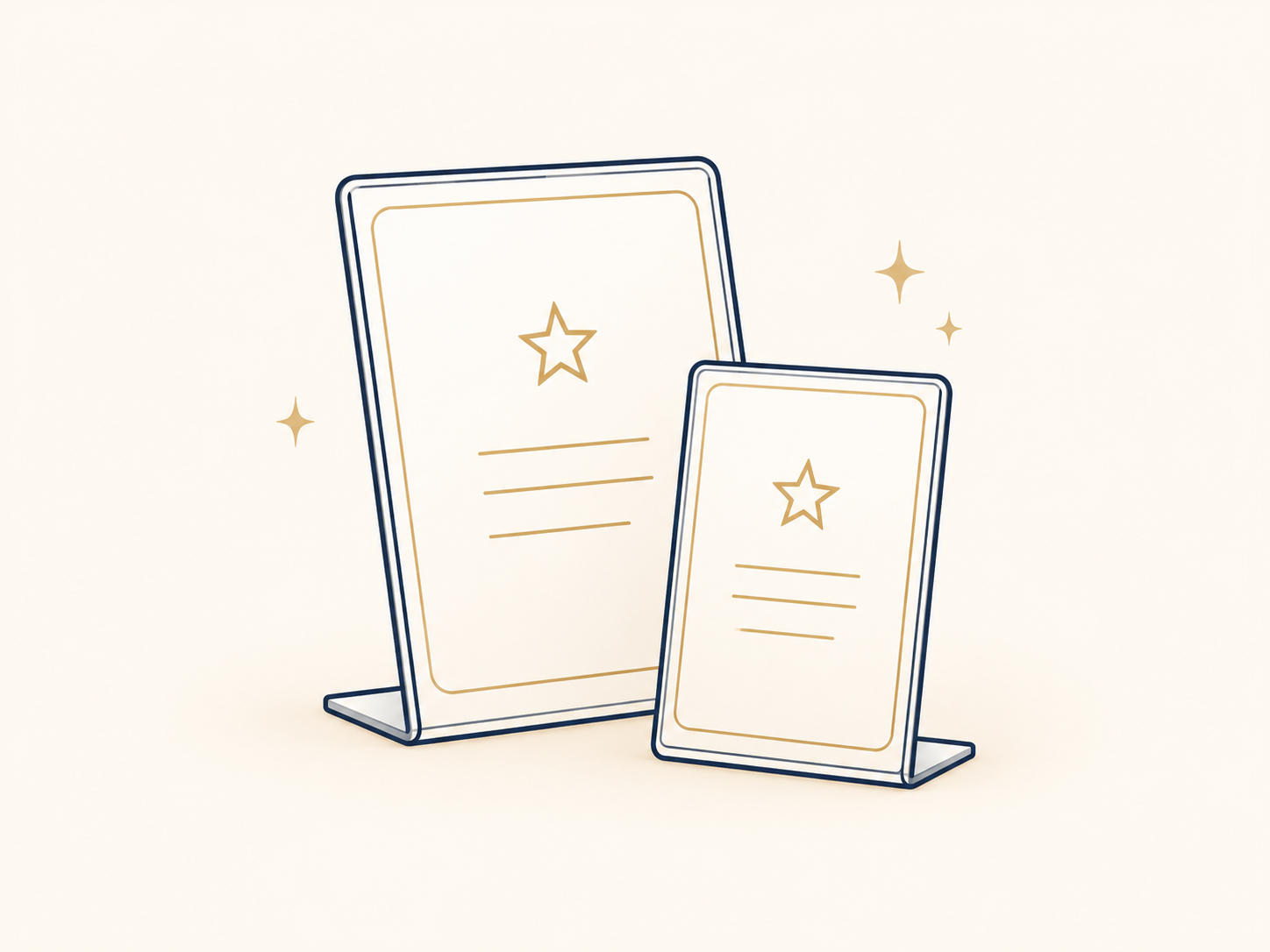 Illustration of editable counter display templates