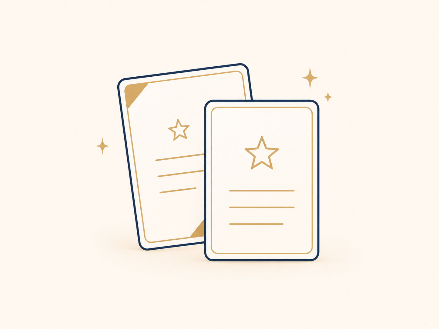 Illustration of a review request card